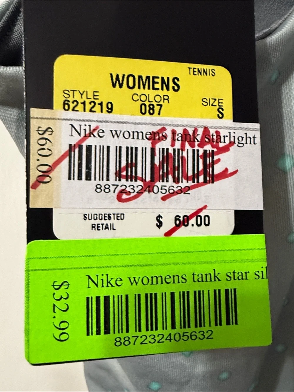 Nike Gray Tank with Mint Dot Print
